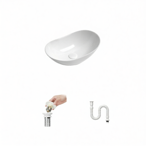 Matte Cream Grey Nordic Style Ceramic Sink