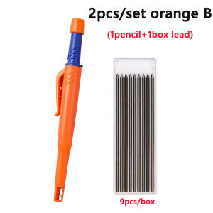 MROOFUL | 2.8mm Mechanical Carpenter Pencils Set Built In Sharpener Deep Hole Woodworking Pencils Marker Tool for Architect Construction