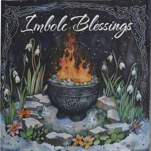 VIKAMA Igneous Chống Thấm Nước Celtic Snowdrop Flower Witch Altar Vải Khăn Trải Bàn Bói Toán Tarot - Phong Cách Mỹ Khăn Trải Bàn Có Thể Tái Sử Dụng Kiểu Mỹ