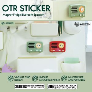 MUZEN OTR STICKER Magnet Fridge Bluetooth5.0 SPEAKER 5Hrs Playtime Fast Charging Sound-Enhancing Magnetic Attachment SPEAKER