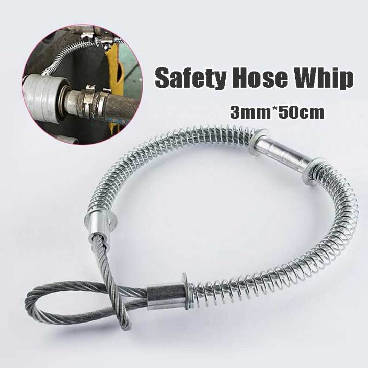 20Inch Stainless Steel Whip Check Hose Safety Cable Anti-Collapsible Anti-Dropping Safety Hose