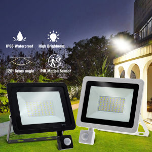 Hunta Outdoor High Quality Sensing LED Floodlight 10W 20W 30W 50W Outdoor Waterproof Super Bright Automatic Sensing Spotlight Lampu Kecemasan Banjir Garden Courtyard Farm 自动感应聚光灯/泛光灯