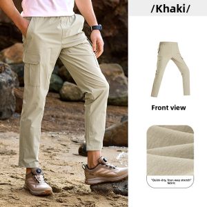 Jeep | Jeep Mens Outdoor Quick Dry Pants Breathable Cool Sensation Workwear Summer Sports Hiking Mountain Climbing Fleece Lined Trousers