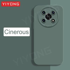 For HonorX9 5G Case YIYONG Square Liquid Silicone Soft Cover For Huawei Honor X9d X9c X9 5G HonorX9c HonorX9d Global Phone Cases