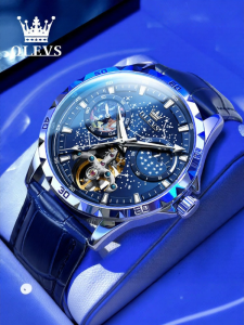 OLEVS | Swiss Certified Automatic Mechanical Watch with Open Heart Luminescent and Water-Resistant Features