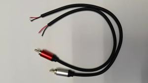 Speaker Wire RCA Male Plug Jack Connector to Bare Wire Open End Pigtail RCA Cable for CD DVD player amplifier Receivers Repair