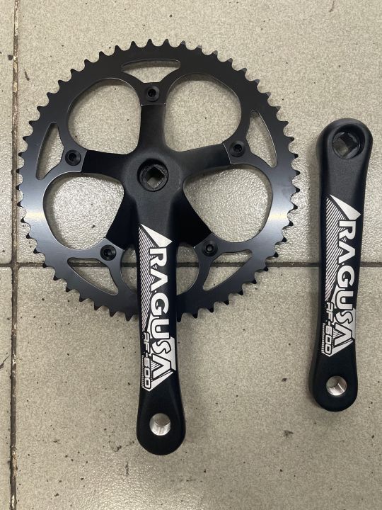 Ragusa Fixie Crank RF600 1x black color 52 48 Teeth Crank Instant