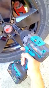 【1 Year Warranty】Hyreto Cordless Impact Wrench Brushless Electric Wrench Rechargeable Battery High Torque Power Tool