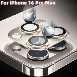 Full Metal Camera Protector For iPhone 16 15 Pro Max Plus 13 Pro Lens Protective Glass For iPhone ProMax Full Cover Lens Cover