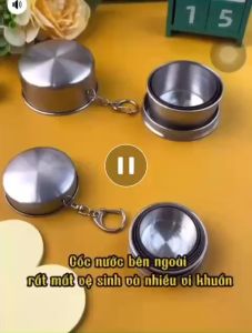 Ly cốc inox xếp gọn bỏ túi du lịch dã ngoại - MUÔN PHƯƠNG SHOP