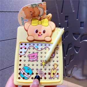 Butter Bear Medium Size Stress Relief Magnetic Absorption Steel Ball Whiteboard Keychain Best Friend Healing Series Small Gift