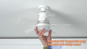 Ceiling Fan With Light Ceiling Fan With Remote Control Inverter Ceiling Fan With Light Bulb Electric Fan E27 Base Socket Fan 5 Blades 3 Wind Smart Silent Ceiling Fan For Bedroom Living Room Office