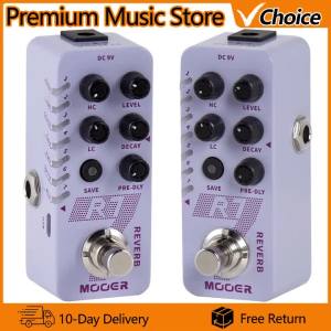 Mooer | MOOER Guitar Effect Pedal R7 Digital Reverb Processor 7-Classic Tone Reverb Effect for Guitar Buffer Bypass New Micro Pedal