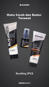 BLACKOSTA Paket Muka Cerah & Badan Terawat: Face Wash, Face Serum, & Lotion\\n\\n Apa Itu BLACKOSTA Paket Skincare?\\n\\nBLACKOSTA adalah paket skincare yang dirancang khusus untuk pria yang ingin memiliki muka cerah dan badan terawat. Paket ini mencakup tiga produk utama: Face Wash, Face Serum, dan Lotion.\\n\\n Komponen Utama Paket Skincare BLACKOSTA\\n\\nPaket skincare BLACKOSTA terdiri dari tiga komponen utama, yaitu:\\n\\n- **Face Wash**: Facial wash yang dirancang untuk membersihkan kulit wajah secara efektif dan menyegarkan.\\n- **Face Serum**: Serum wajah yang kaya akan nutrisi dan dirancang untuk merawat kulit wajah agar tampak lebih cerah dan sehat.\\n- **Lotion**: Lotion yang dirancang untuk melembabkan dan melindungi kulit wajah serta badan.\\n\\n Manfaat Paket Skincare BLACKOSTA\\n\\nBerikut adalah beberapa manfaat menggunakan BLACKOSTA paket skincare:\\n\\n- Mencegah dan mengurangi jerawat\\n- Mengurangi noda hitam dan flek pada kulit\\n- Melembabkan dan menjaga kelembaban kulit\\n- Meningkatkan kecerahan dan kesehatan kulit\\n- Melindungi kulit dari kerusakan akibat sinar matahari\\n\\n Bagaimana Cara Menggunakan BLACKOSTA Paket Skincare?\\n\\nBerikut adalah langkah-langkah penggunaan BLACKOSTA paket skincare:\\n\\n Langkah-Langkah Penggunaan Face Wash\\n\\n1. Basahi wajah dengan air hangat.\\n2. Oleskan sedikit Face Wash ke telapak tangan.\\n3. Goyangkan kedua telapak tangan untuk membentuk busa.\\n4. Gosokkan busa ke seluruh wajah dengan gerakan memutar.\\n5. Bilas wajah dengan air hingga bersih.\\n\\n Langkah-Langkah Penggunaan Face Serum\\n\\n1. Setelah membersihkan wajah, keringkan wajah dengan handuk lembut.\\n2. Ambil beberapa tetes Face Serum ke telapak tangan.\\n3. Oleskan serum ke seluruh wajah dengan gerakan memijat lembut.\\n4. Biarkan serum meresap selama beberapa menit.\\n\\n Langkah-Langkah Penggunaan Lotion\\n\\n1. Setelah menggunakan Face Serum, ambil beberapa tetes Lotion ke telapak tangan.\\n2. Oleskan lotion ke seluruh wajah dan badan dengan gerakan memijat lembut.\\n3. Biarkan lotion meresap selama beberapa menit.\\n\\n Mengapa BLACKOSTA Paket Skincare Terbaik untuk Pria?\\n\\n Keunggulan BLACKOSTA Paket Skincare untuk Pria\\n\\nBerikut adalah beberapa keunggulan BLACKOSTA paket skincare untuk pria:\\n\\n- Didesain khusus untuk kebutuhan kulit pria\\n- Mengandung bahan-bahan alami yang aman dan efektif\\n- Mampu merawat kulit wajah dan badan secara seimbang\\n- Mudah digunakan dan cocok untuk berbagai jenis kulit\\n\\n Kelebihan BLACKOSTA Paket Skincare dibandingkan dengan produk lain\\n\\nBerikut adalah beberapa kelebihan BLACKOSTA paket skincare dibandingkan dengan produk lain:\\n\\n- Harga yang lebih terjangkau dibandingkan dengan produk serupa\\n- Tidak mengandung bahan kimia berbahaya seperti paraben dan sulfat\\n- Sudah teruji dan aman untuk digunakan oleh pria dari berbagai usia\\n\\n Tips dan Trik Menggunakan BLACKOSTA Paket Skincare\\n\\nBerikut adalah beberapa tips dan trik untuk mendapatkan hasil terbaik dari BLACKOSTA paket skincare:\\n\\n Cara Membuat Perawatan Kulit Wajah Lebih Efektif\\n\\n- Gunakan Face Wash secara rutin setiap pagi dan malam hari\\n- Gunakan Face Serum setelah membersihkan wajah dan sebelum tidur\\n- Gunakan Lotion setelah menggunakan Face Serum untuk melembabkan kulit\\n\\n Cara Membuat Perawatan Badan Lebih Terawat\\n\\n- Gunakan Lotion setelah mandi atau setelah berolahraga\\n- Gunakan Lotion secara rutin setiap hari untuk menjaga kelembaban kulit\\n- Hindari mandi dengan air panas yang dapat membuat kulit menjadi kering\\n\\n Cara Menggunakan BLACKOSTA Paket Skincare untuk Hasil Terbaik\\n\\n- Gunakan semua produk dalam paket secara rutin dan teratur\\n- Jangan lupa untuk membersihkan wajah dan badan sebelum menggunakan produk\\n- Jika kulit Anda sensitif, gunakan produk secara perlahan dan coba satu produk sekaligus\\n\\nDengan mengikuti langkah-langkah dan tips di atas, Anda dapat mendapatkan hasil terbaik dari BLACKOSTA paket skincare dan memiliki muka cerah serta badan terawat.\n}