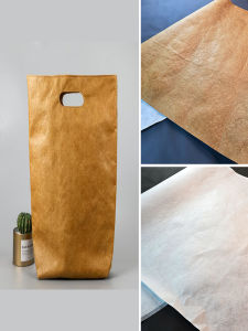 Vải DIY Dày Màu Da Bò Không Dệt Vải Tổng Hợp Giặt Xong Có Họa Tiết Gấp Cho Túi Hộp Bao Bì Thủ Công Mỹ Nghệ