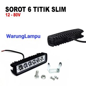 LAMPU TEMBAK SOROT CREE WORKLIGHT 6 MATA 18WATT LAMPU SOROT MOTOR MOBIL