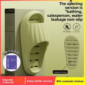 MONLEYTA | Womens Bathroom Slippers Summer New Anti-Slip Thick Bottom Hollow Quick Dry Leak EVA Couple Bathing Slippers Home Comfortable