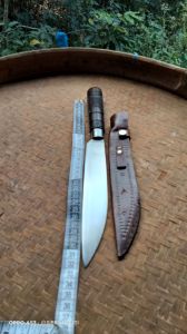 pisau seset asli Madura bahan baja per panjang total 32 cm panjang bilah 19cm