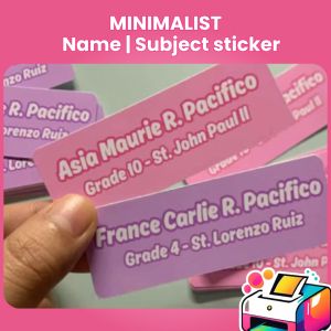 Name sticker | Subject Sticker | minimalist | back to school | waterproof | customize