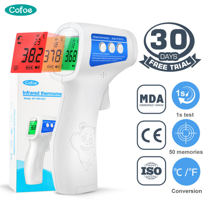 Cofoe 2 In 1 Infrared Forehead Thermometer Bodyobject Non Contact Digital Thermal Scanner Fever 8284