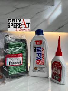 3 item paket service beAt Lama dan scoopy karburator oli Mpx2 gardan filter saringan udara
