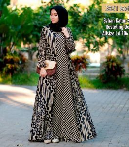 GAMIS BATIK MANGGAR PADI SEKAR CANTIK KUBIS KIPAS DAUN KUPU KUPU NADINE GENDIS