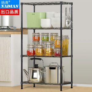 Kitchen Shelf Microwave Oven Dish Seasoning Storage Rack Balcony Living Room Home Metal Multi-Layer Shelf