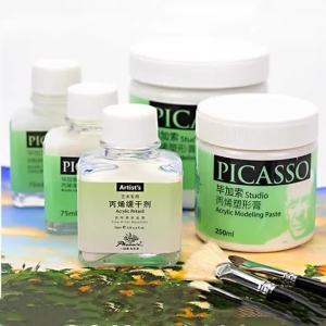 75Ml Acrylic Pigment Thinner Liquid Medium/transparent Brightener/shaping Paste Art Oil Painting Texture Effect Toning Material