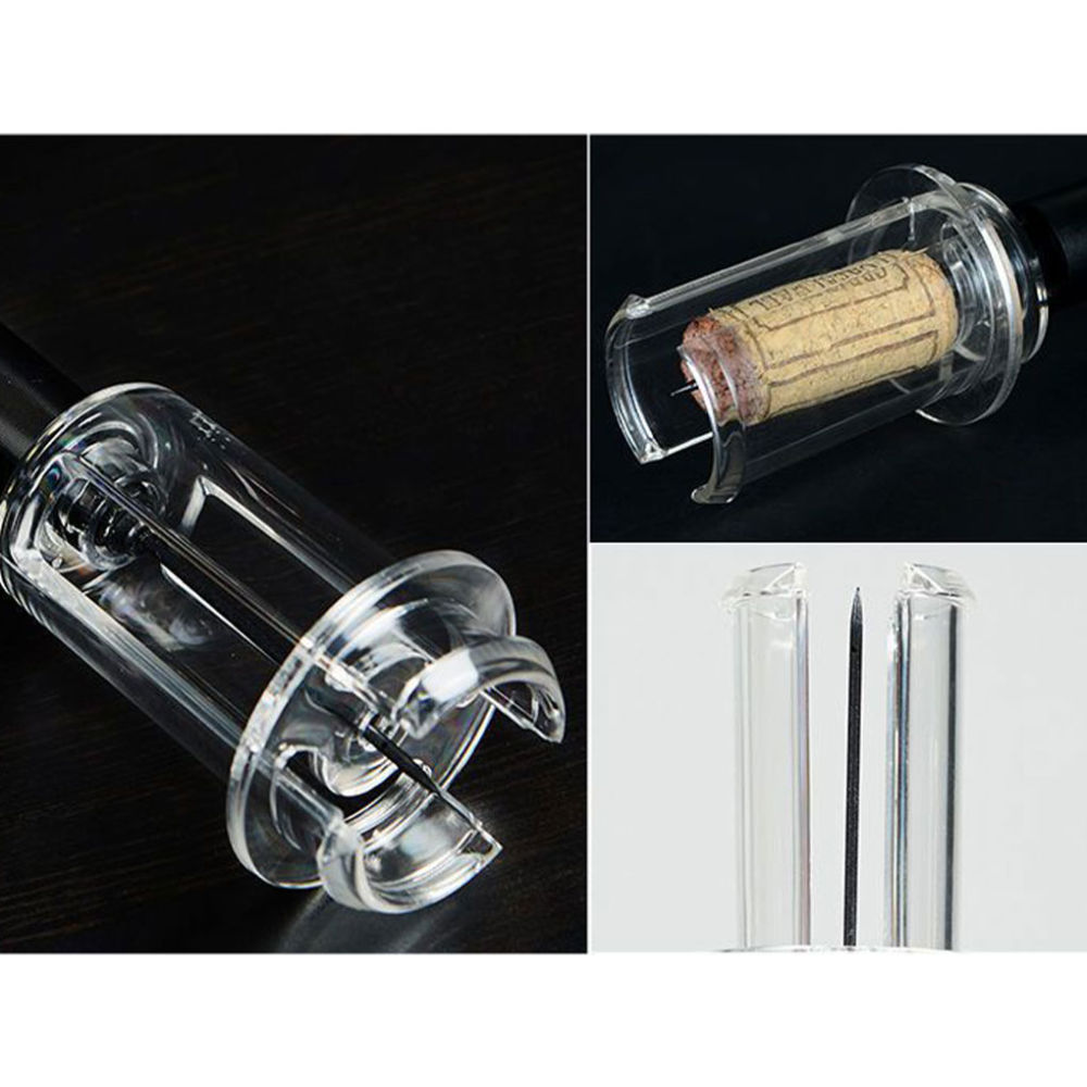 Saca-rolhas de vinho com bomba de pressão de ar, abridor de garrafas portátil para bar com pino de aço inoxidável e sistema de remoção a vácuo._voghion.com