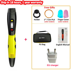 3D Pen Kids 3 Speed Adjustable 3D Printing Pen LCD Screen DIY Drawing Pens PLA Filament Children Toys Girls and Boys Gifts