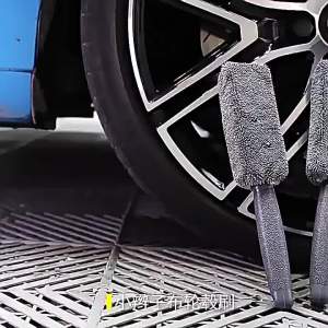 Car Wash Portable Microfiber Wheel Tire Rim Brush Car Wheel Wash Cleaning for Car with Plastic Handle Auto Washing Cleaner Tools