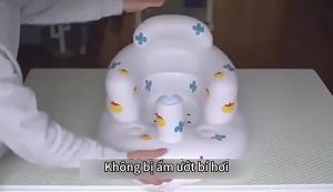 Ghế tắm dạng ngồi đứng cho bé sofa bơm hơi trẻ em Ghế hơi bé tập ngồi cao cấp phong cách Hàn Quốc Tự Động Chống trơn