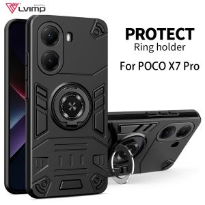 For POCO C75 Armor Shockproof Phone Case For Poco X7 Pro F7 C71 Soft TPU Frame Hard Plastic Protective Back Cover