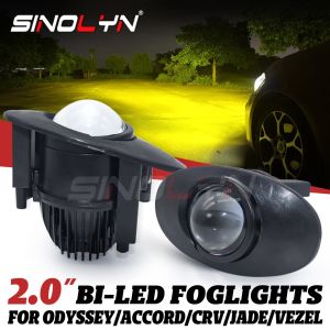 2 Inch Bi LED Fog Lights For Honda CR-V CRV/HR-V HRV/VEZEL/BRIO/AMAZE/MOBILIO/XRV/Spirior/Jade/Odyssey/Accord PTF LED Projector Fog Lenses Car Accessories