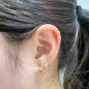 Korean Titanium steel new mini earrings nose ring for men and women circle ear bone nails anti-allergic钛钢不锈钢超细耳扣圆形男女耳骨抗过敏
