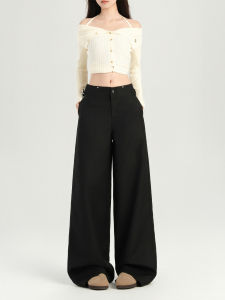 Quần Ống Rộng Dài Đến Sàn Phong Cách Mới Cổ Điển Cao Cấp Cho Nữ Quần Ống Rộng Thoải Mái Thường Ngày Cạp Cao Thon Gọn Đa Năng