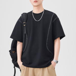 Wood soon | Round Neck Short Sleeve Summer Loose Modern Design T-Shirt