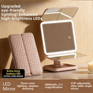 IMLUCKY | LED Foldable Makeup Mirror 3 Folds