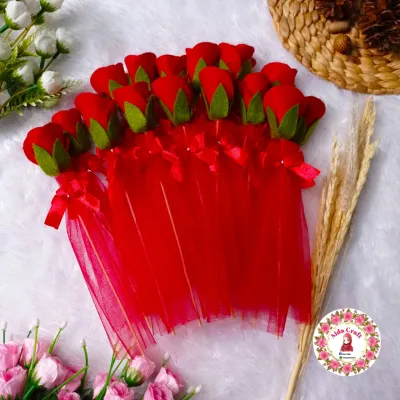 Bunga telur warna merah isi 20pcs