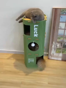 Cat Tree With Climbing Frame Pet Felt Condo Cat House Foldable Bed Scratching Cat Katil Tempat Tidur
