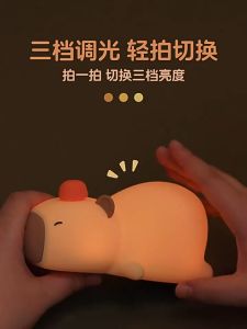 Mini Fairy Lamp Decorative Bedside Lamp Birthday Gifts LED Night Lamp Rechargeable Silicone Cute Night Light卡皮巴拉睡眠灯