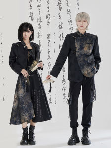 Áo Khoác Vest Dài Ngắn Phong Cách Quốc Gia Của Qingsheng Dành Cho Cặp Đôi Chất Lượng Cổ Điển Mùa Thu Dành Cho Nam Và Nữ