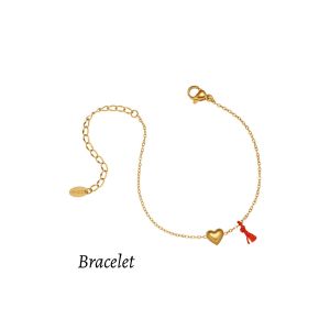 Heart Tassel Rope Chain Bracelet • Waterproof Non-Tarnished • Fashion For Women Gift BR460 Solis Jewelry