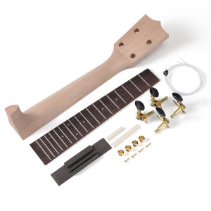 Welcomehome Ukuleles Guitar Build Kit Hawaii Guitar Neck Bridge Ukuleles DIY Hawaiian Guitar Fingerboard Fingboard Accessories Kit