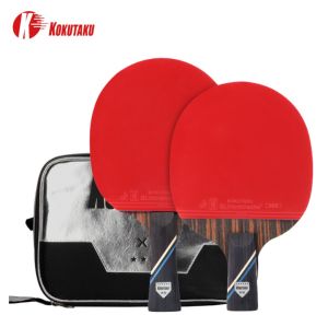 KOKUTAKU ITTF 4 Star Professional Table Tennis Bat Ping Pong Racket Pimples In Rubber with Bag