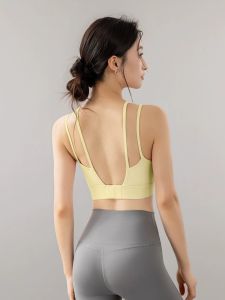 New Womens Sports Bra Fitness Yoga One-Piece Anti-Shock Running Medium Intensity Prevent Sagging Sports Underwear