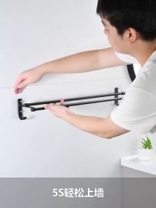 Bathroom Shelf Organizer Wall-mounted Bathroom Shower Rack Double Towel Rack Shelf with Hook