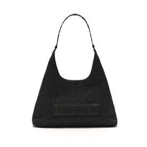 Summer Vacation Straw Weaving Underarm Single Shoulder Bag Womens Tote Bag Casual Modern Neutral Style Leather Handbag