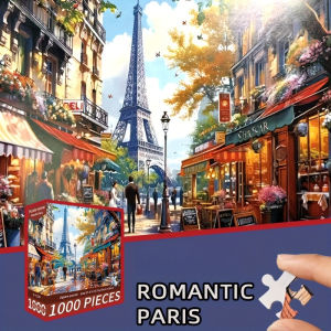 500/1000/1200/2000PCS Jigsaw Puzzle Romantic Paris Eiffel Tower Landscape Art For Adults Great Weekend Relaxation And Family Fun