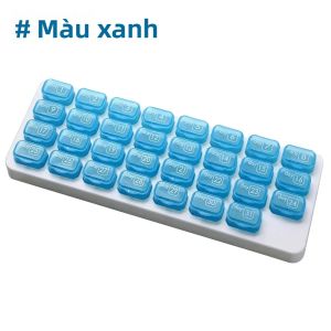Hộp Đựng Thuốc Hàng Tháng 31 Ngày Di Động Có Ngăn Chứa Thuốc Lớn Có Thể Tháo Rời Dùng Được Cho Cả Nam Và Nữ Người Lớn